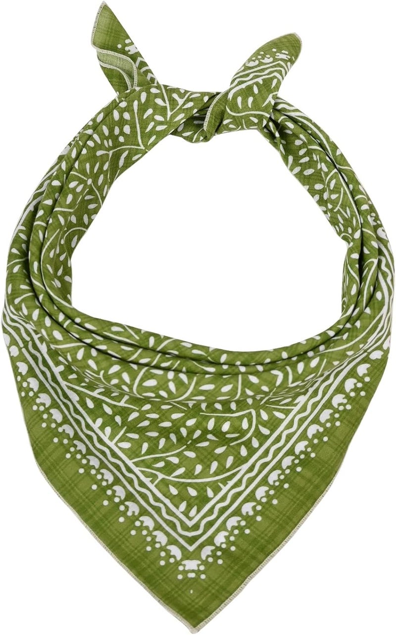 Acigbetter 2 Pack Soft Cotton-Blend Bandana for Women and Men, 21.6''x 21.6'' Neck Head Scarf Summer Thin Bandana Headband - Image 3